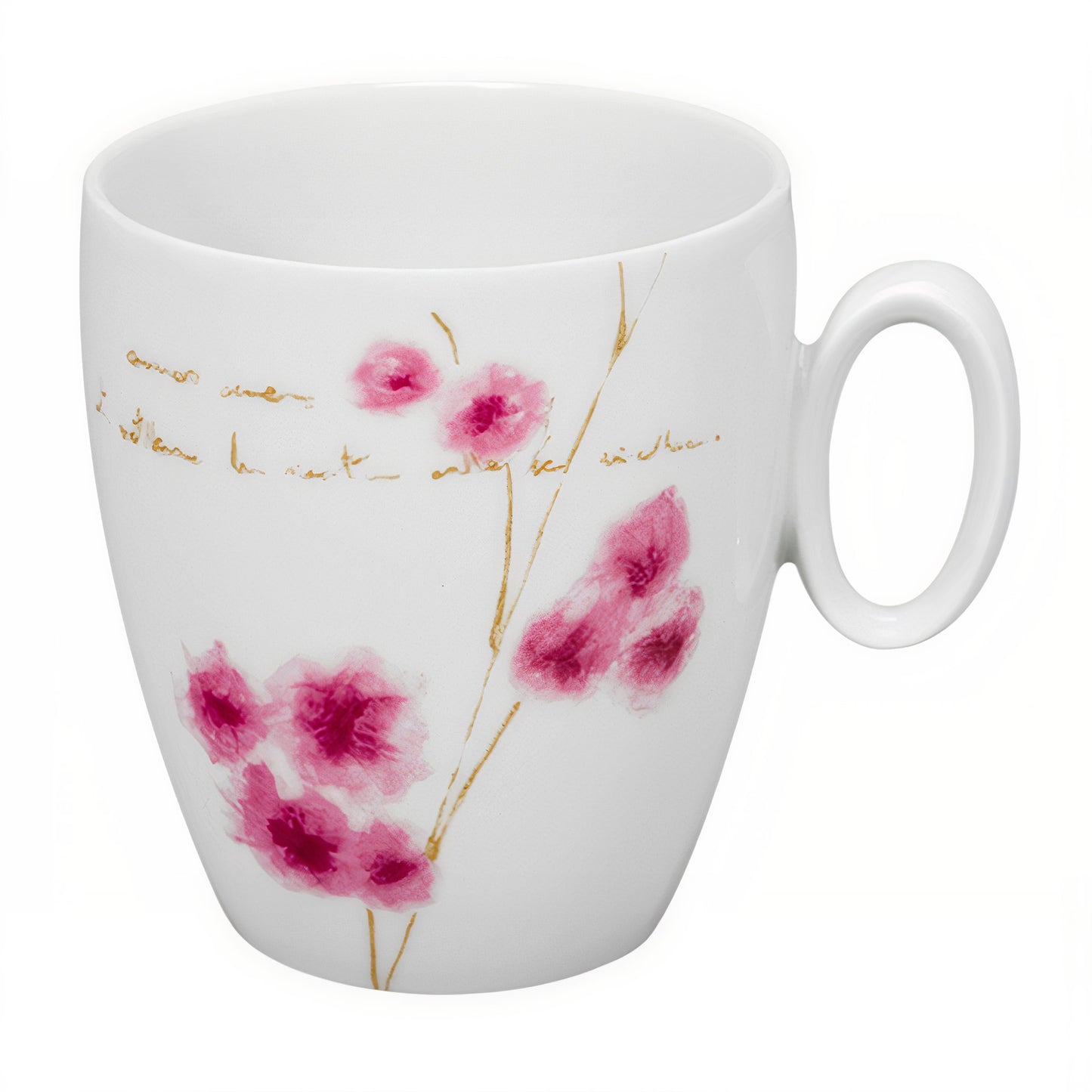 Vista Alegre Arigato Porcelain Mug - Elegant White Floral Design