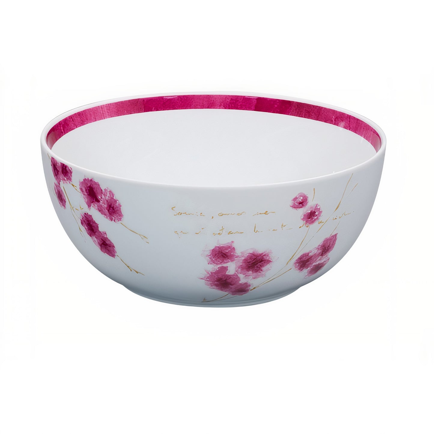 White & Pink Flower Serving Bowl - Vista Alegre Arigato Porcelain