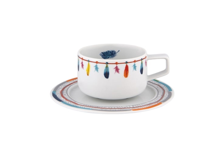 Exclusive Vista Alegre Atrapasueños Set of 4 Tea Cups & Saucers