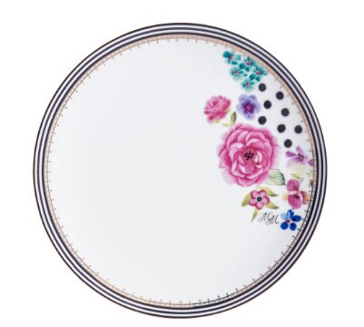 Floral & Dots Dinner Plates - Melli Mello 4-Piece Set for Stylish Dining