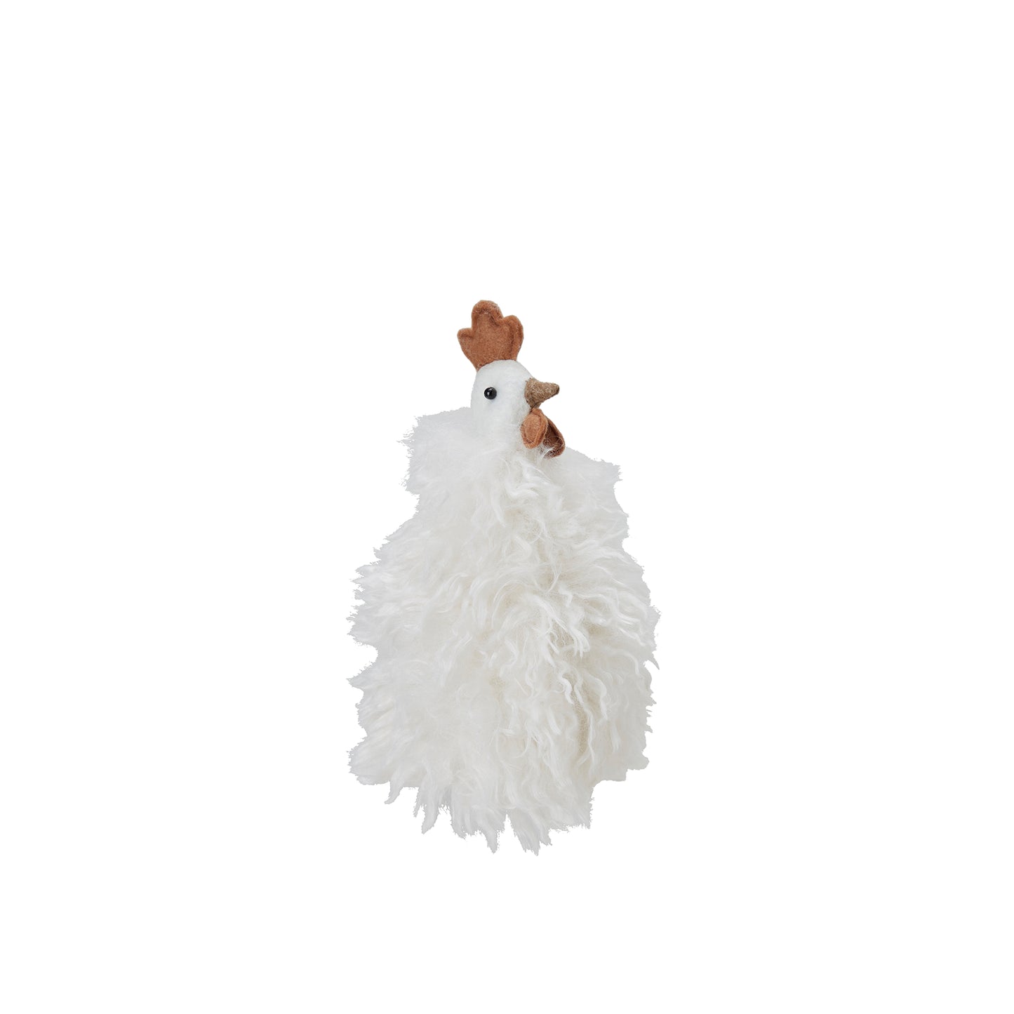 Brown and White Easter Decor: Pair of Chickens