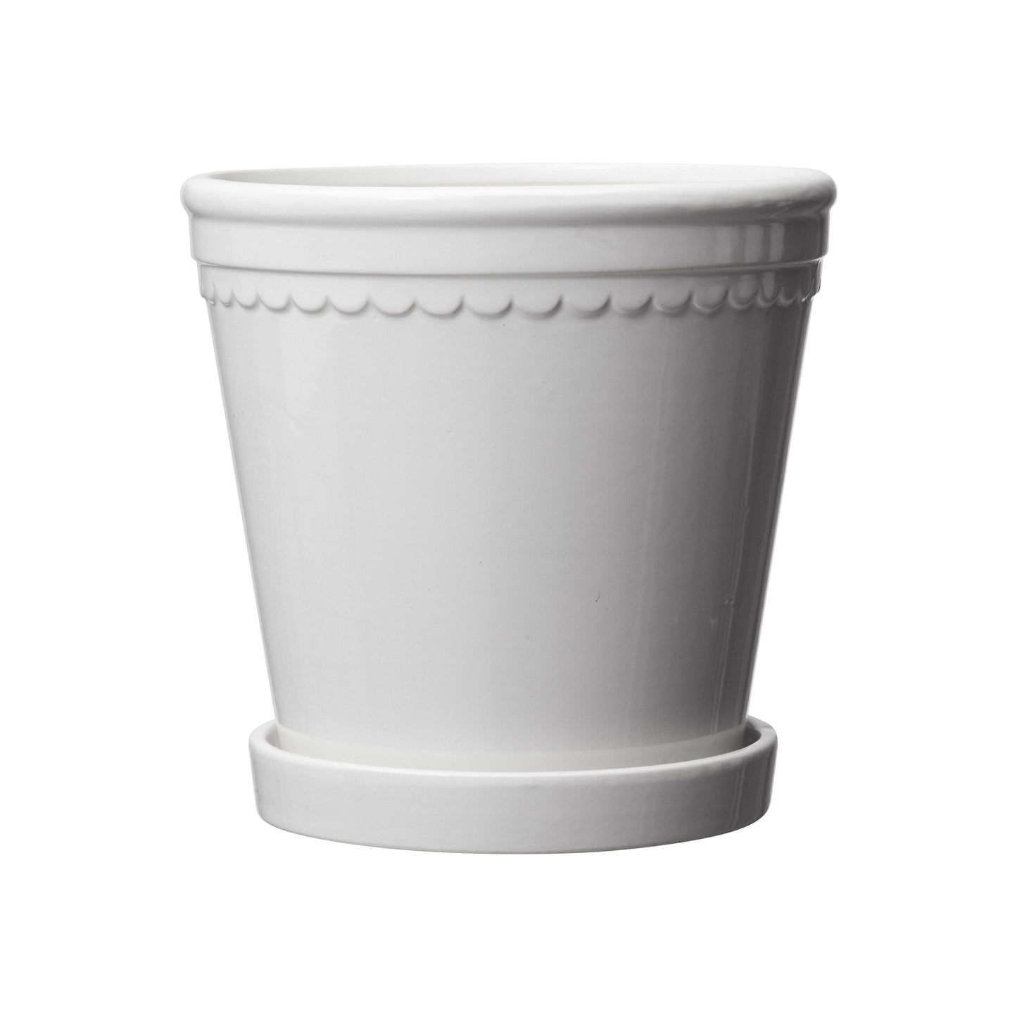 Chic Set of 2 Contemporary White Planters - Stylish Home Accent