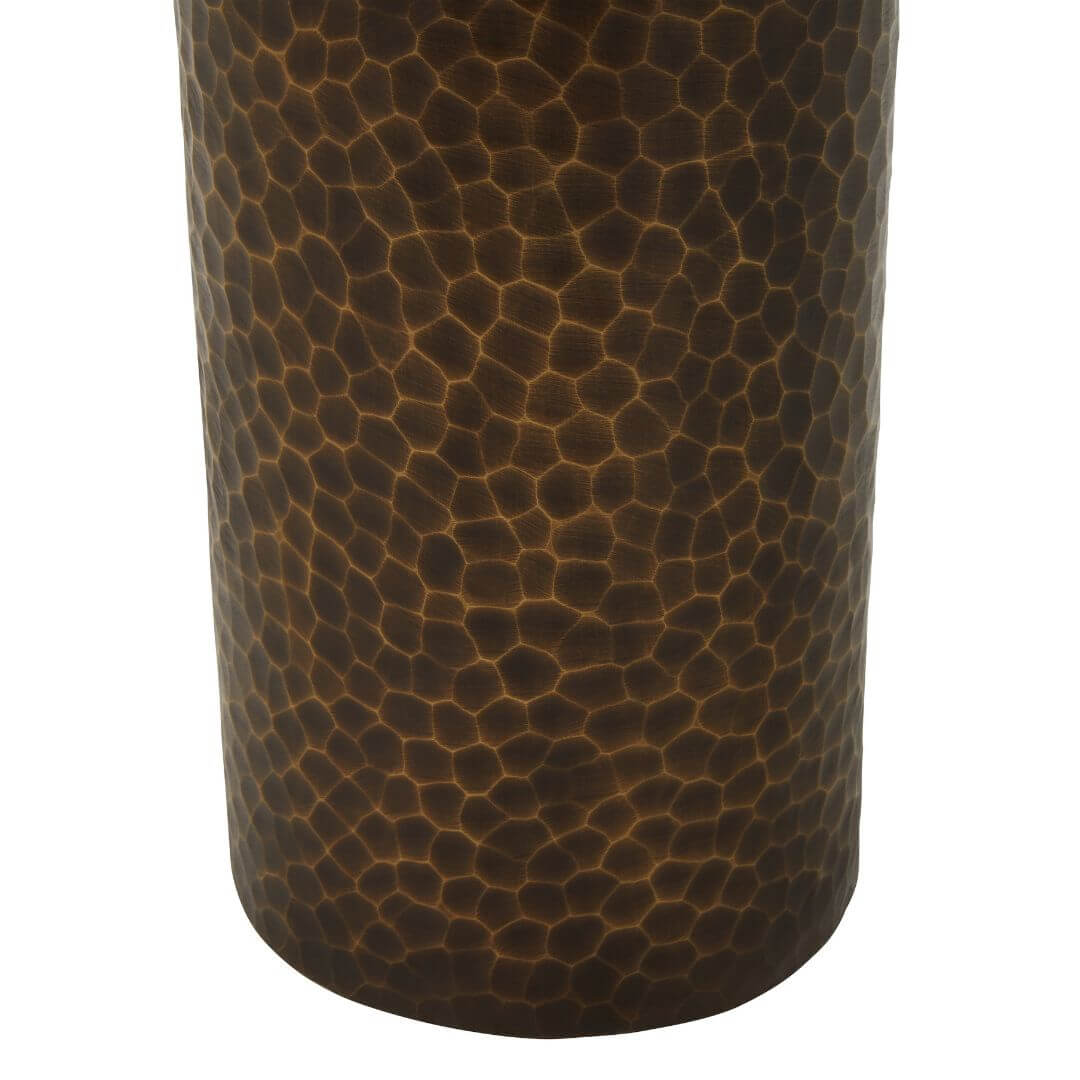 Chic Large Floor Hurricane Candle Holder in Brown & Gold for Home Decor