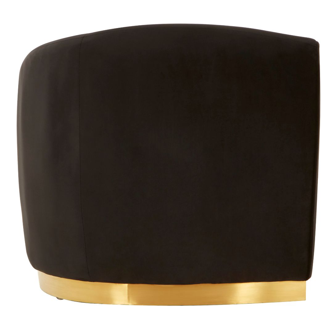 Luxurious Black Velvet Chaise Longue - Elegant Home Decor