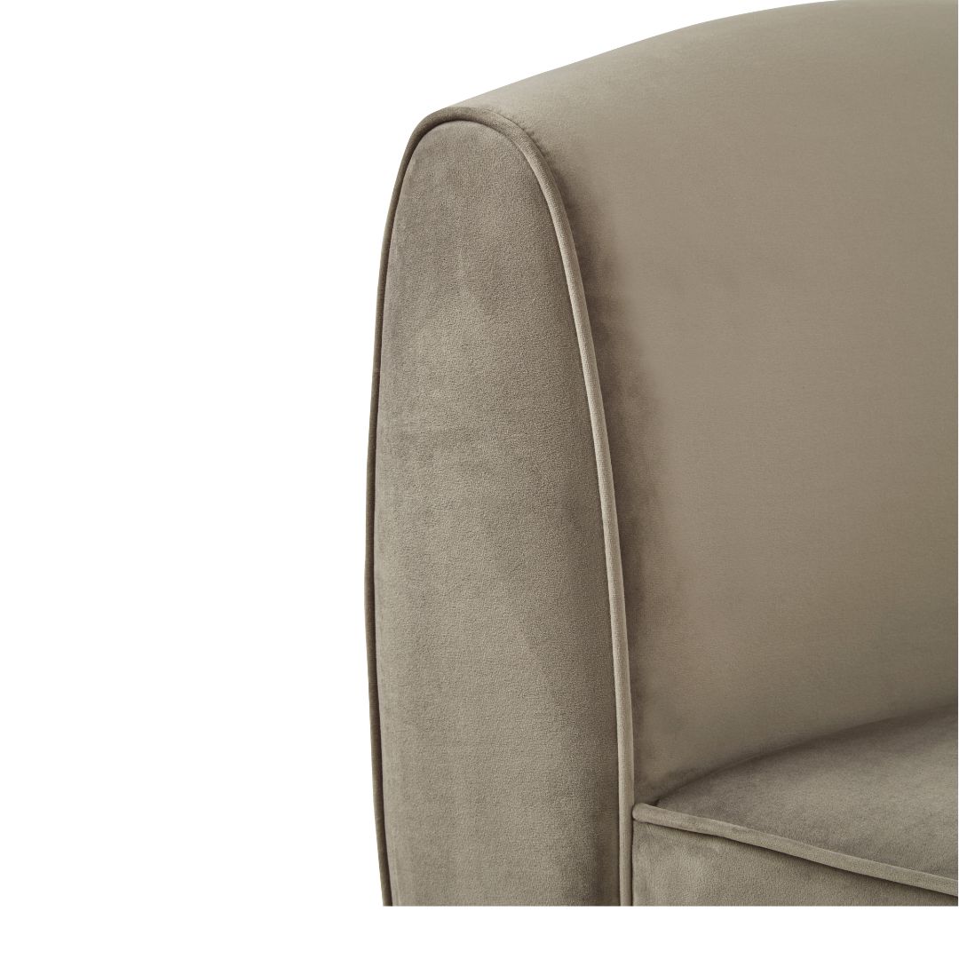 Sumptuous Grey Velvet Chaise Lounge Chair with Elegant Design
