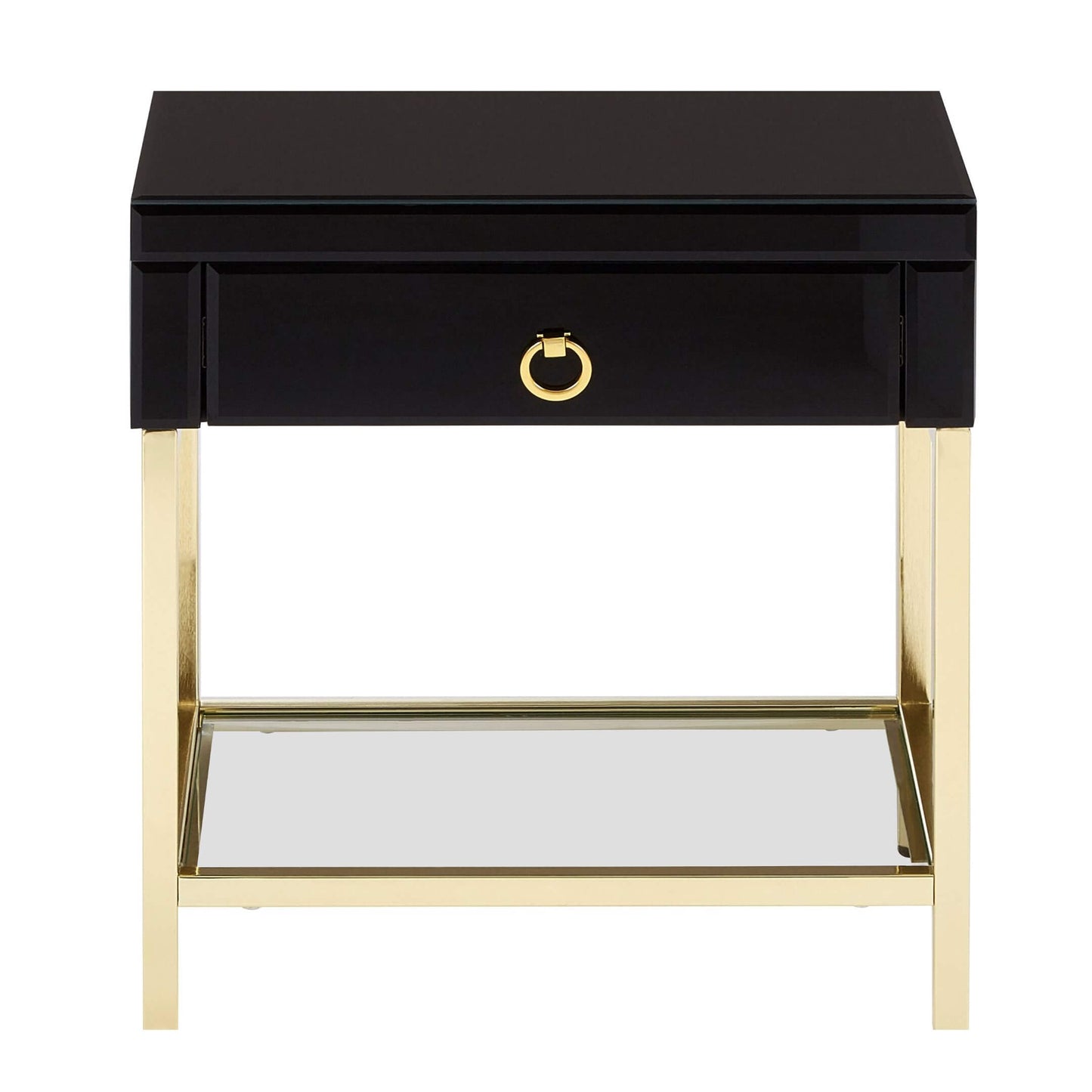 Elegant Black and Gold Chelsea Townhouse Accent Table