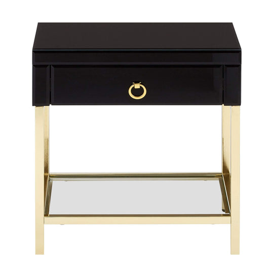 Elegant Black and Gold Chelsea Townhouse Accent Table