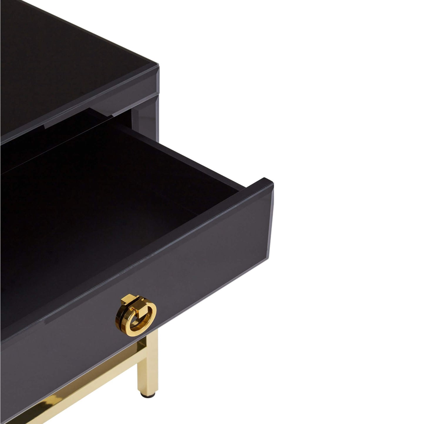 Elegant Black and Gold Chelsea Townhouse Accent Table