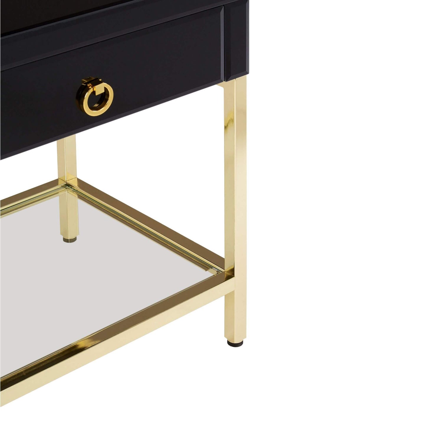 Elegant Black and Gold Chelsea Townhouse Accent Table