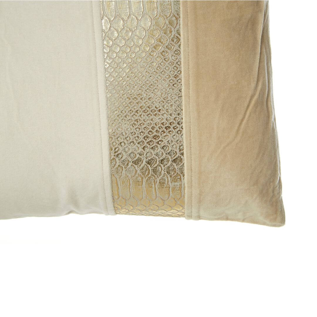 Chelsea Townhouse Cream and Gold Cotton Cushion