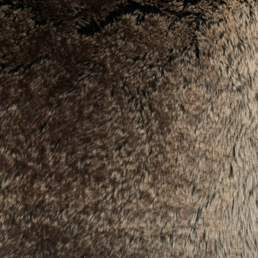 Sumptuous Mocha Ombre Faux Fur Square Cushion