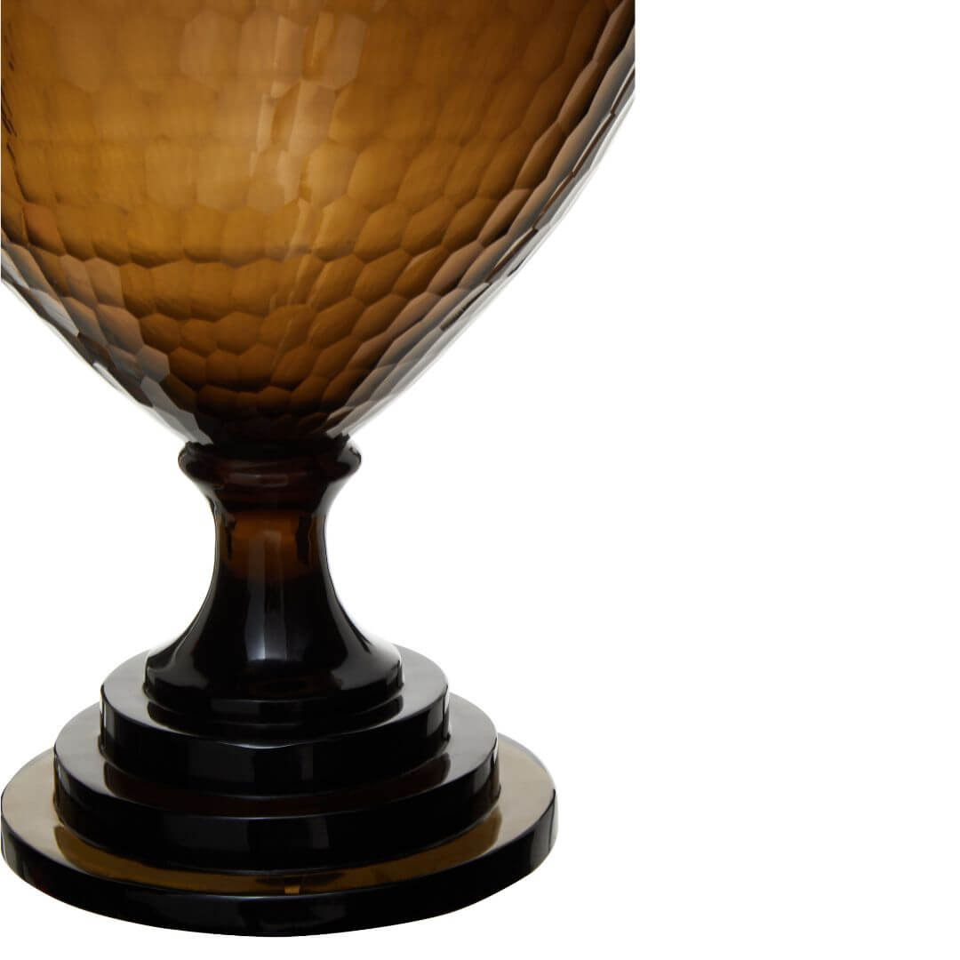 Chic Large Honeycomb Candle Holder - Stylish Glass Accent Piece