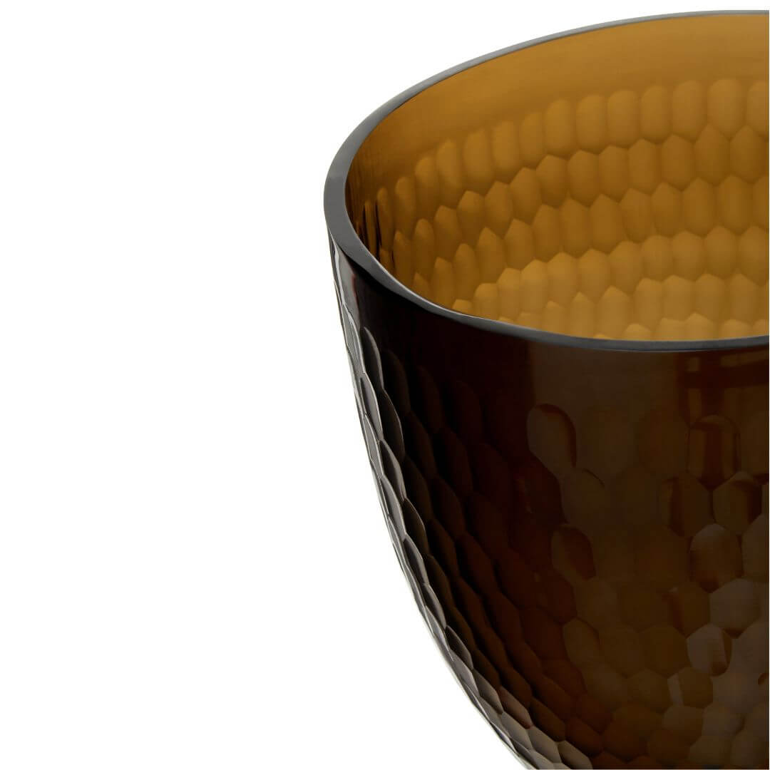 Chic Large Honeycomb Candle Holder - Stylish Glass Accent Piece