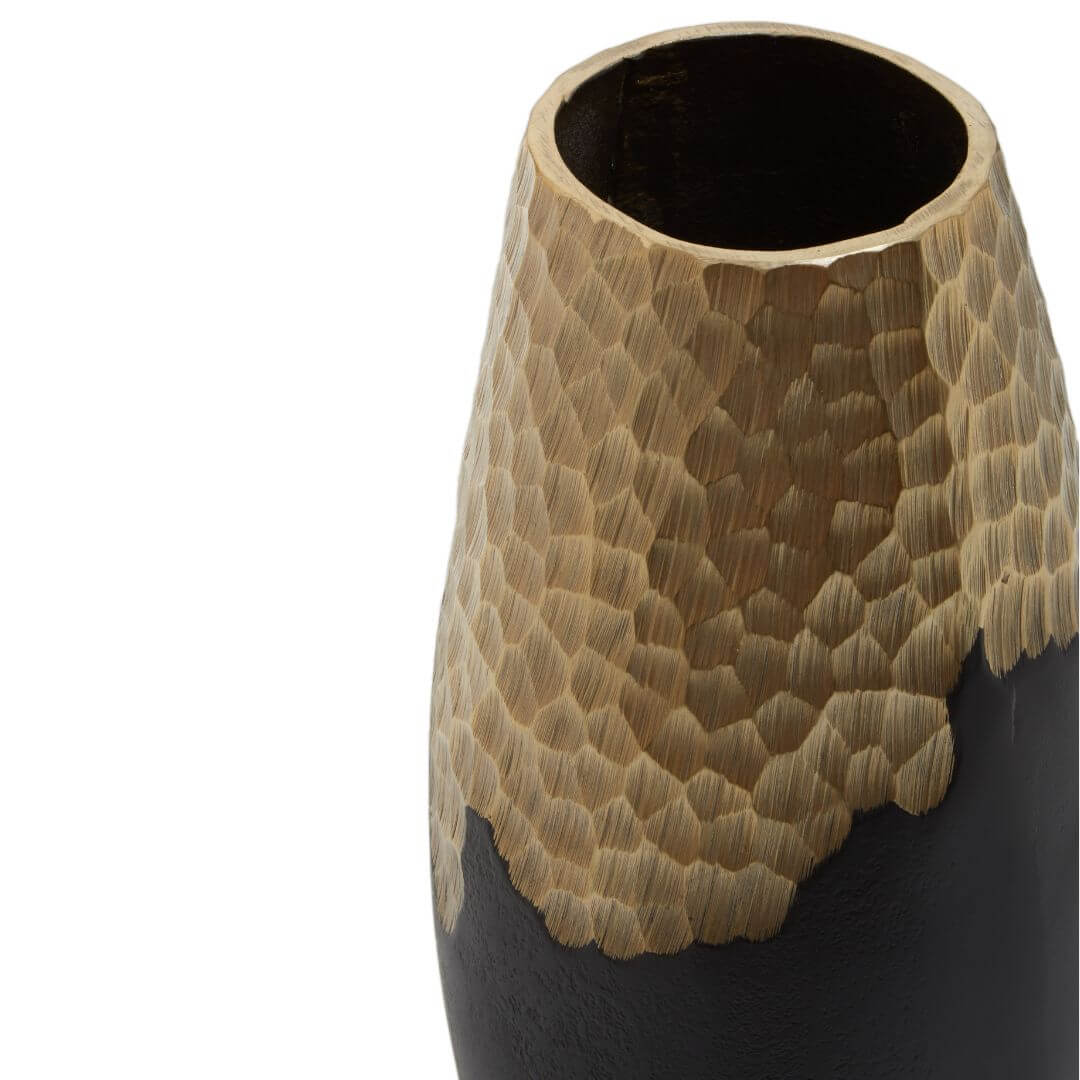 Chic Black and Gold Home Décor Vase