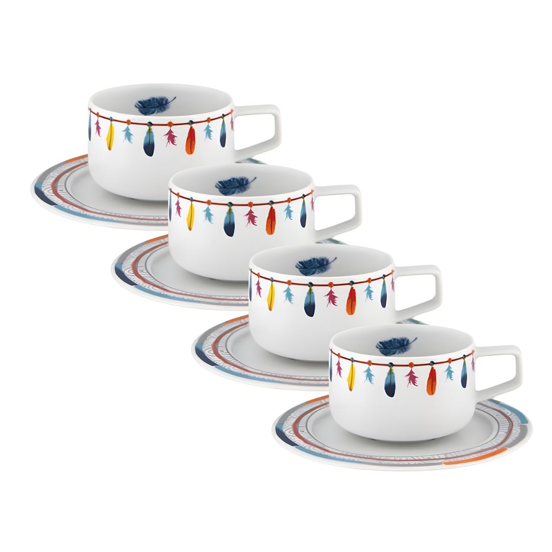 Exclusive Vista Alegre Atrapasueños Set of 4 Tea Cups & Saucers