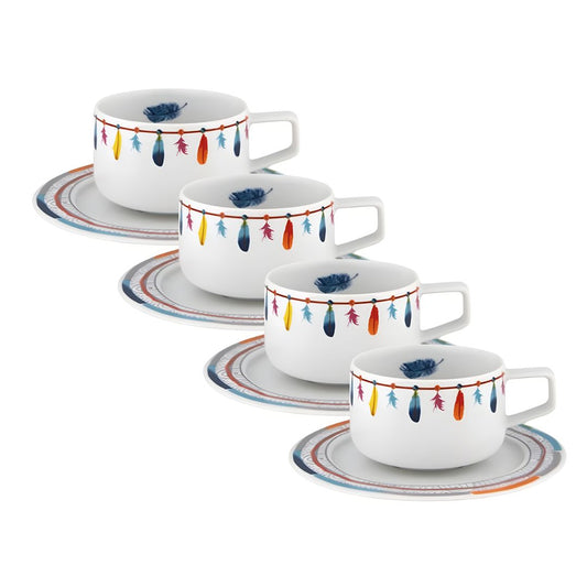Exclusive Vista Alegre Atrapasueños Set of 4 Tea Cups & Saucers