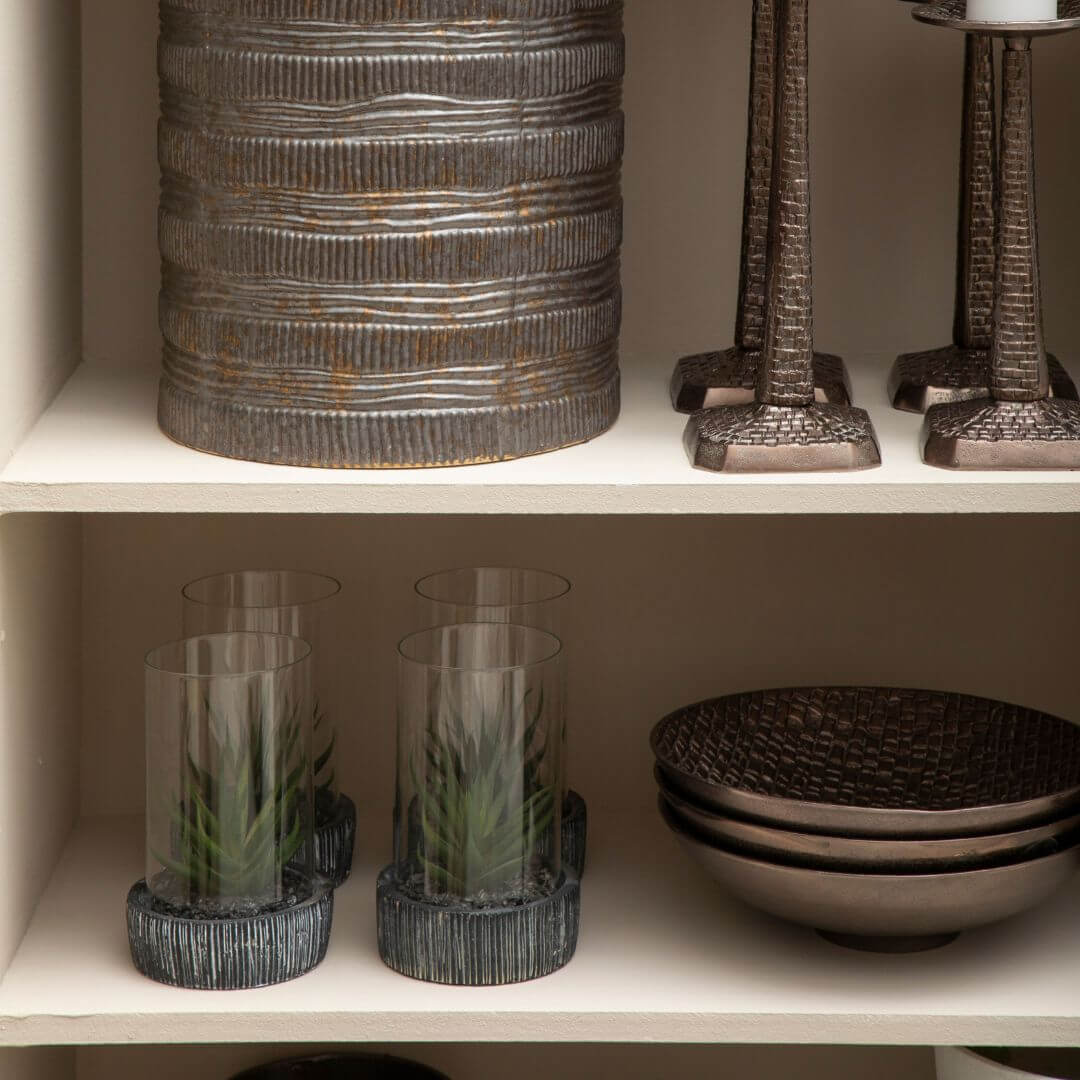 Elegant Artificial Succulent with Modern Black Base