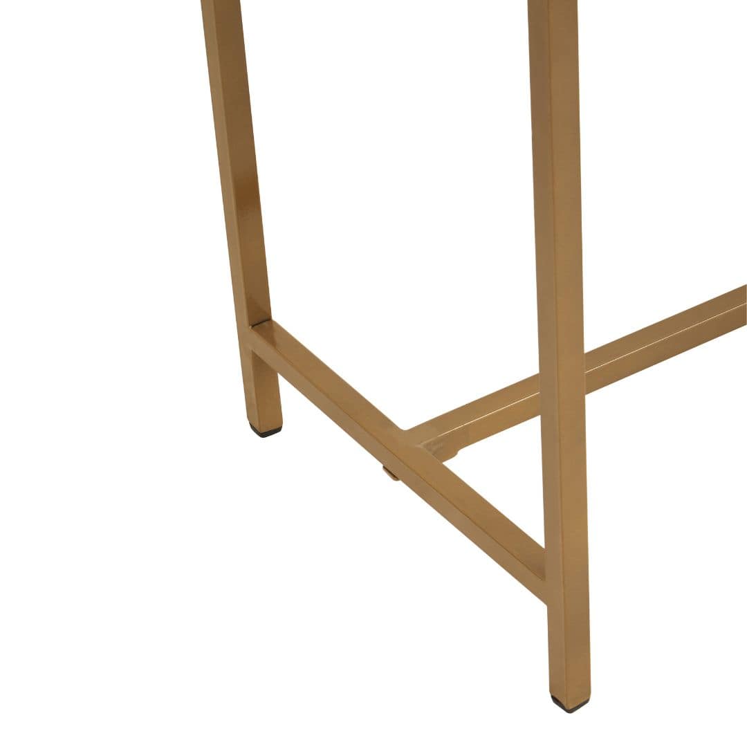 Minimalist Black Wood Console Table with Unique White Bone Inlay Design