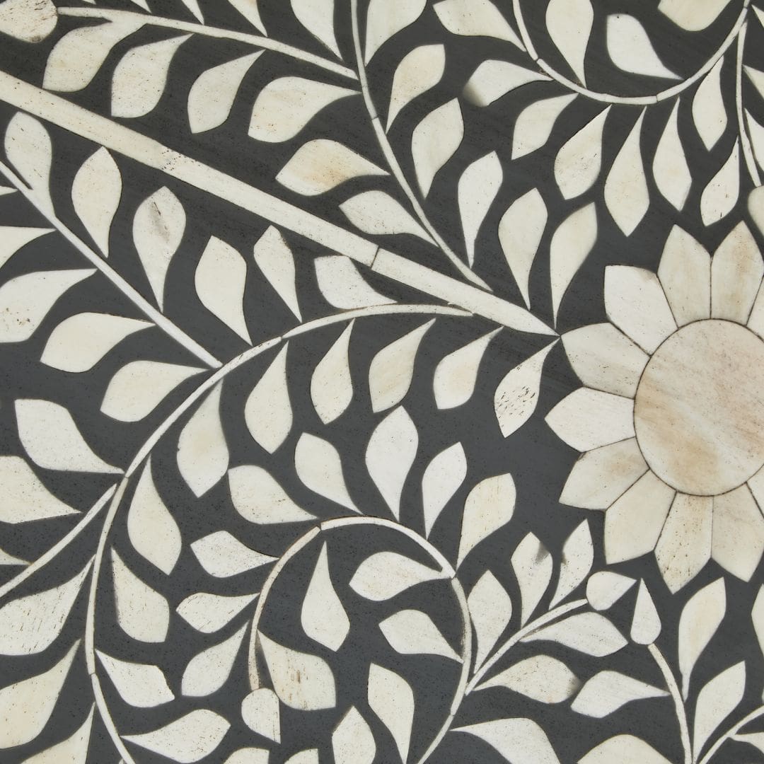 Modern Study Desk with White Bone and Grey Wood Details