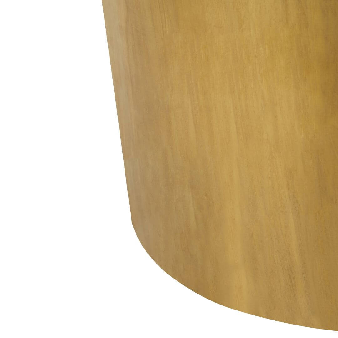 Elegant Round Coffee Table: Beautiful Bone Inlay & Glamorous Gold Finish