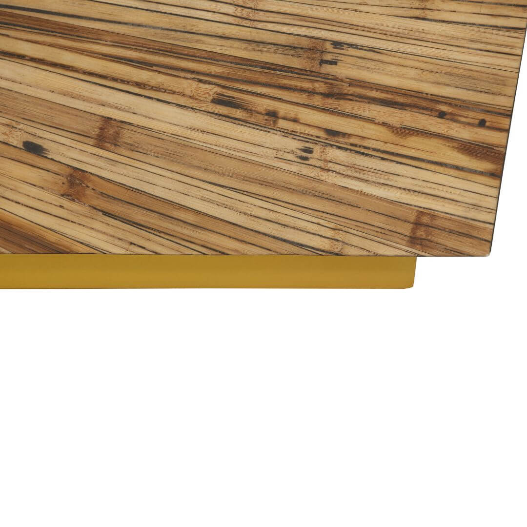 Stylish Bamboo Console Table Featuring a Unique Sunburst Design