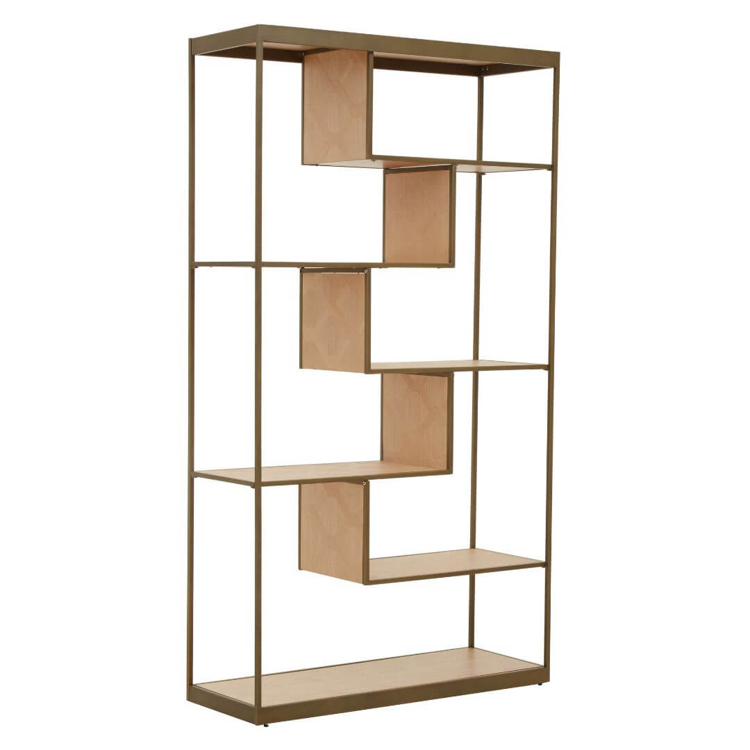 Sleek Minimalist Steel Frame Bookshelf - Stylish Storage Solution