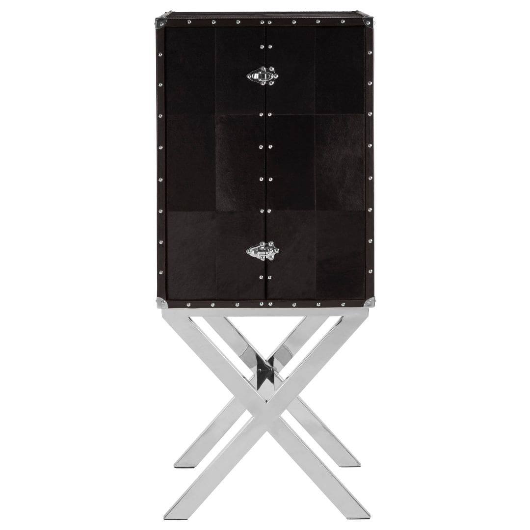 Elegant Chelsea Townhouse Cross Base Drinks Cabinet - Home Bar Organization