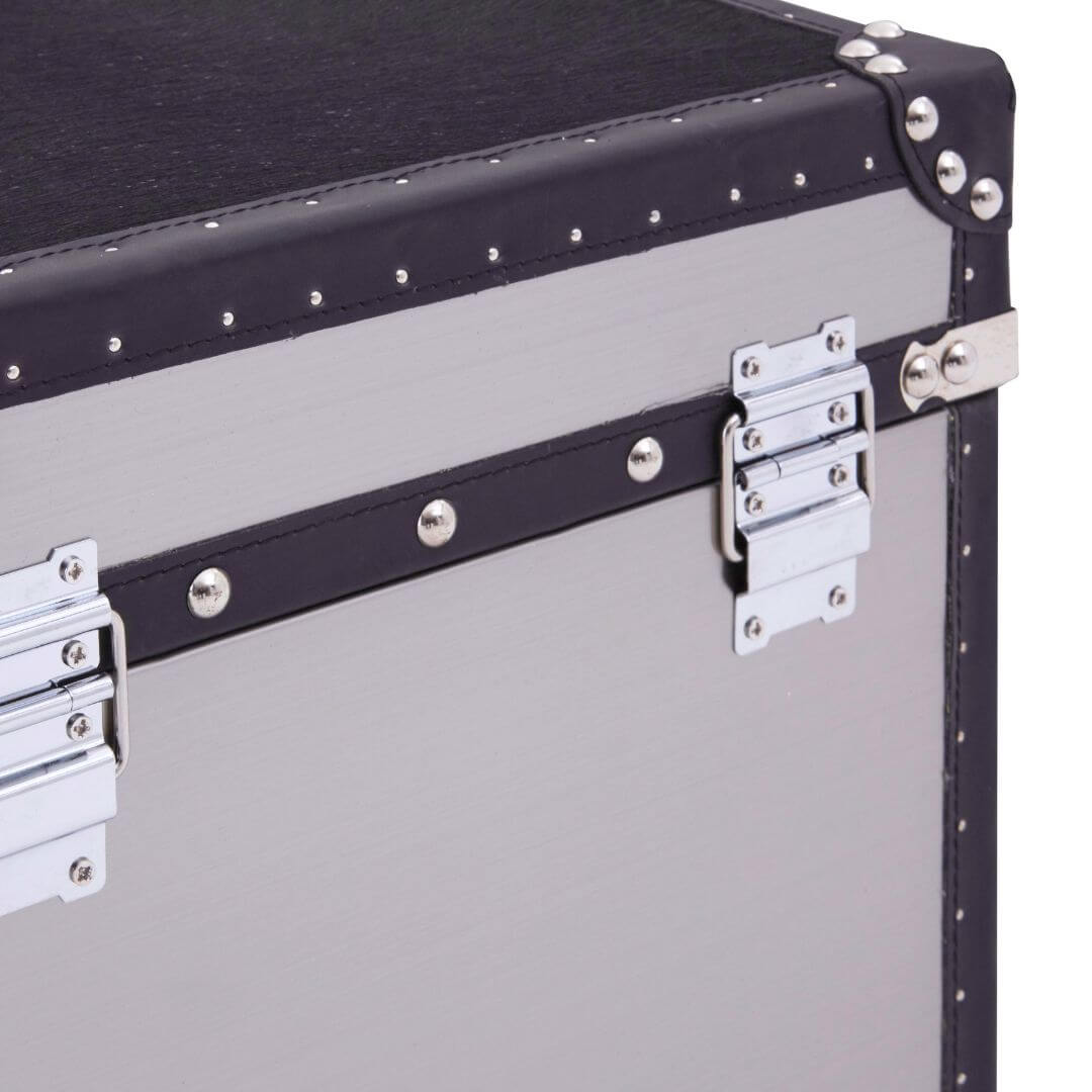 Elegant Chelsea Townhouse Cowhide Trunks - Set of 2 Black & White Storage Solutions