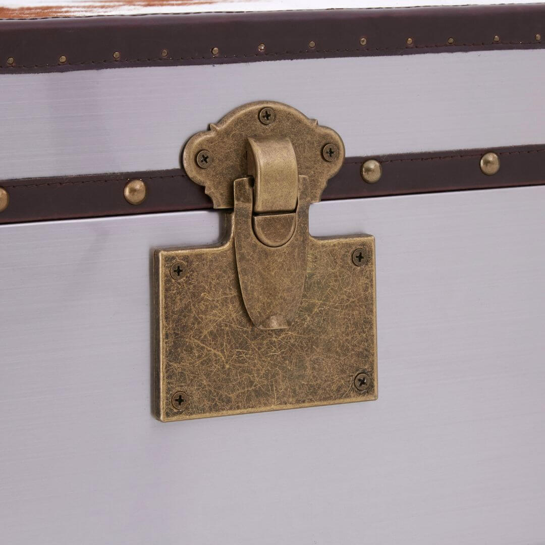 Chelsea Townhouse Stylish Brown and White Cowhide Cabinet