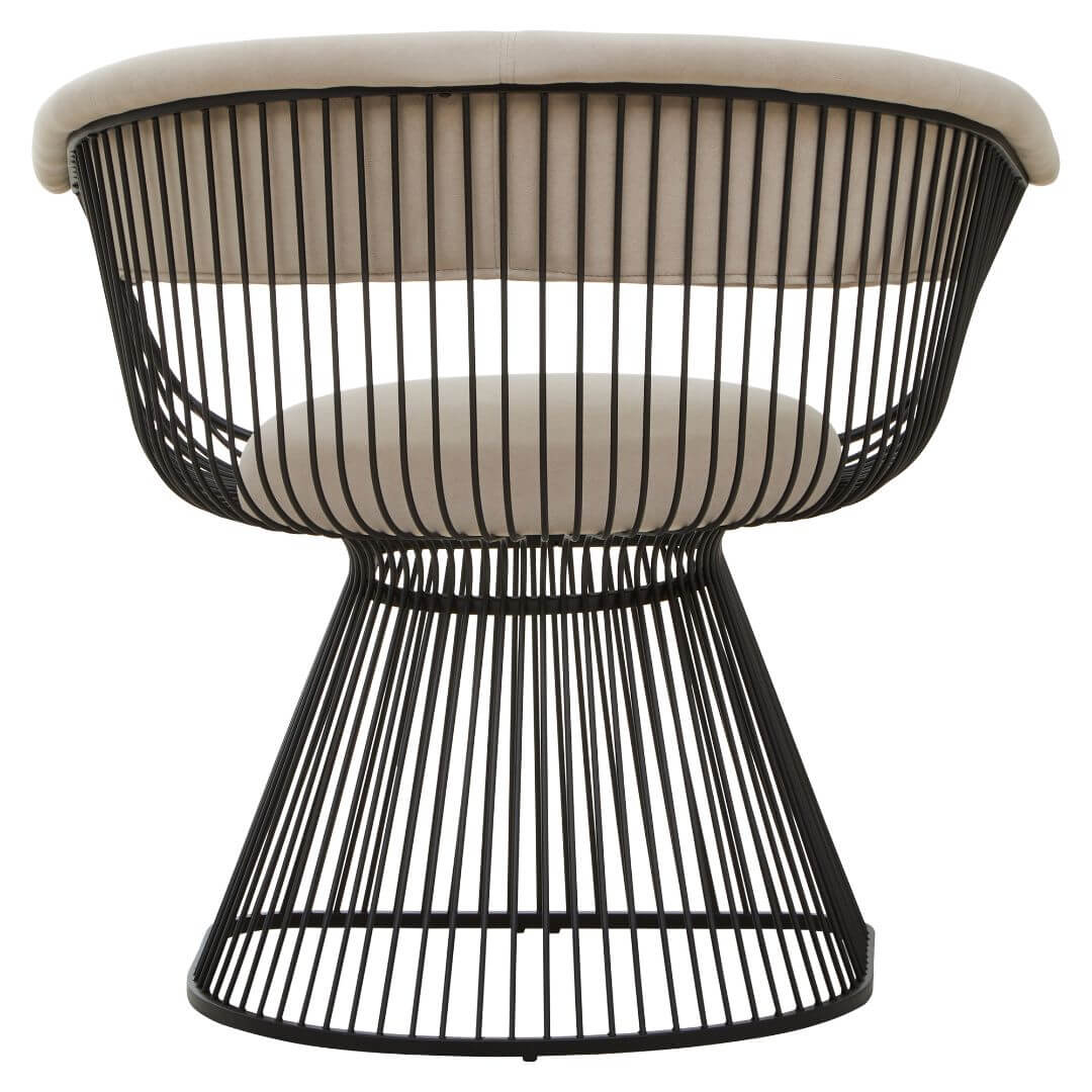 Luxurious Knightsbridge Mink & Black Velvet Chair for Elegant Living Spaces