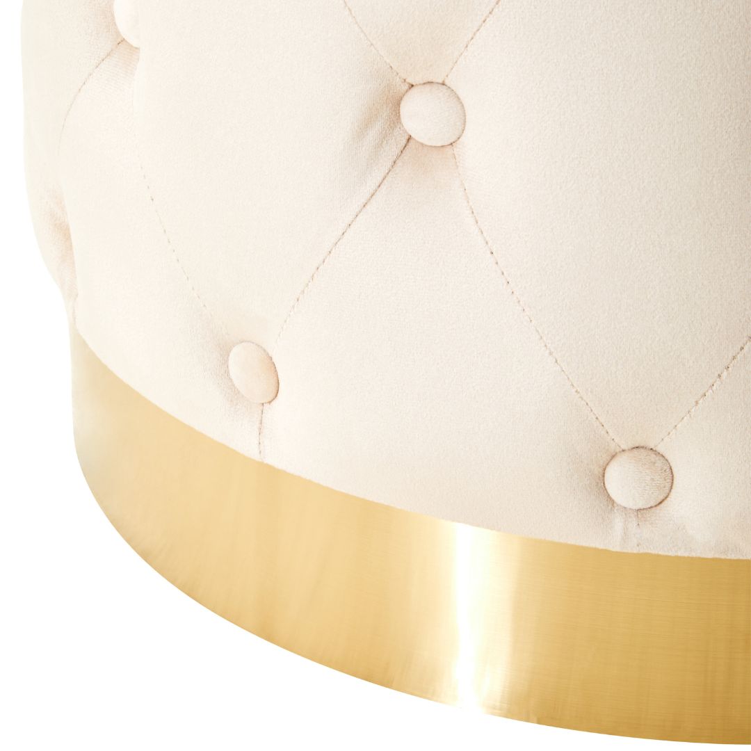 Modern Stone Velvet Seat with Luxurious Gold Base