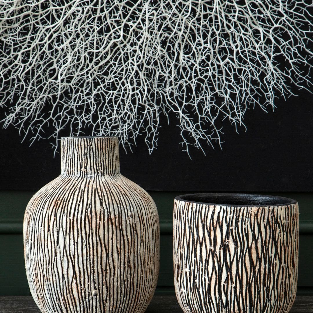 Contemporary Abstract Mirror Wall Decor with Slender Twig Forms - Silver and Black