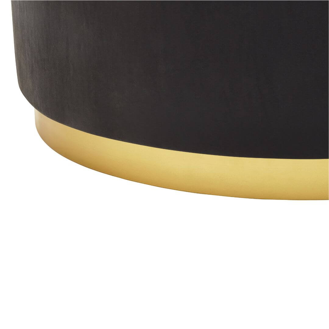 Sleek Modern Black Gold Concrete Coffee Table