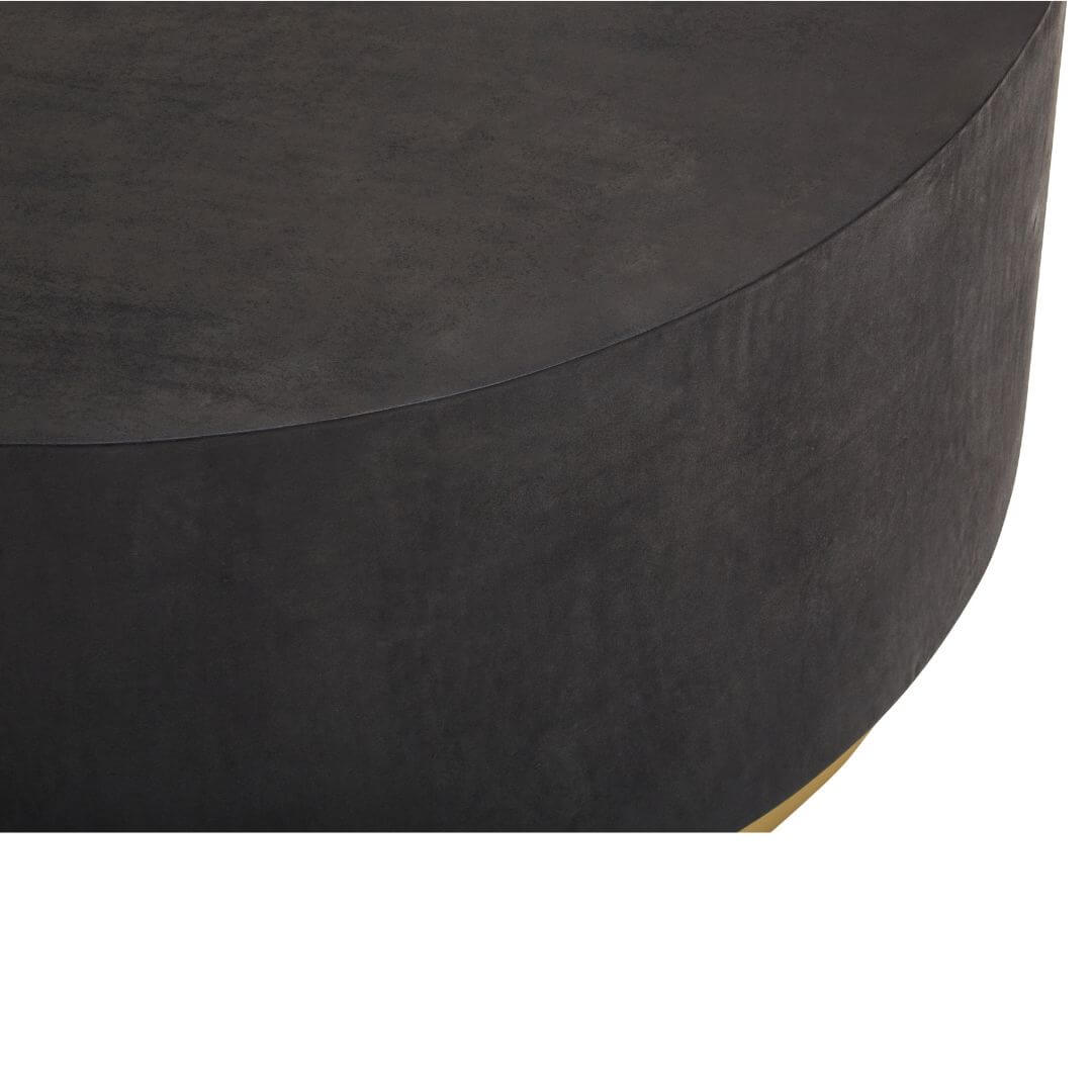Sleek Modern Black Gold Concrete Coffee Table