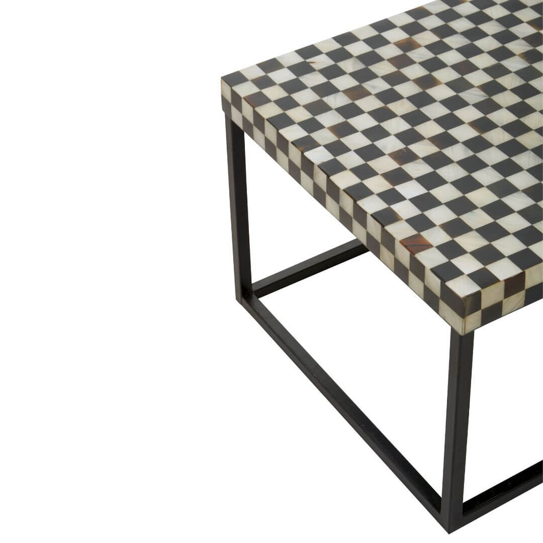 Chic Modern Mother of Pearl Coffee Table Decor