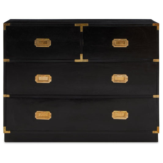 Elegant Black and Gold Chest - Luxurious Storage Solution