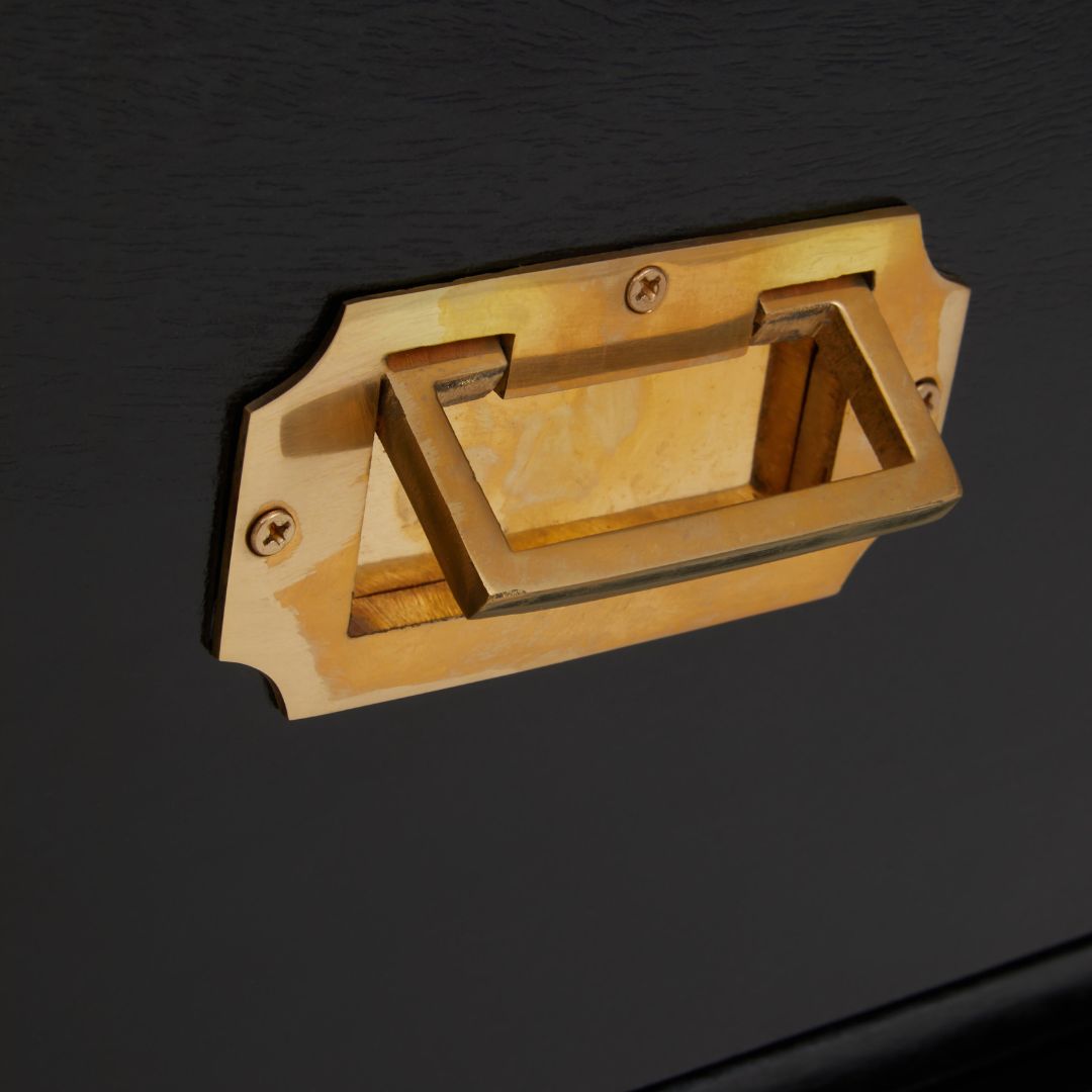 Elegant Black and Gold Chest - Luxurious Storage Solution