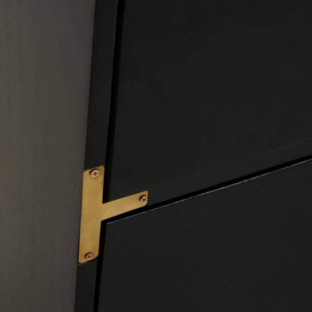 Opulent Luxury Black and Gold Chest - Elegant Home Decor