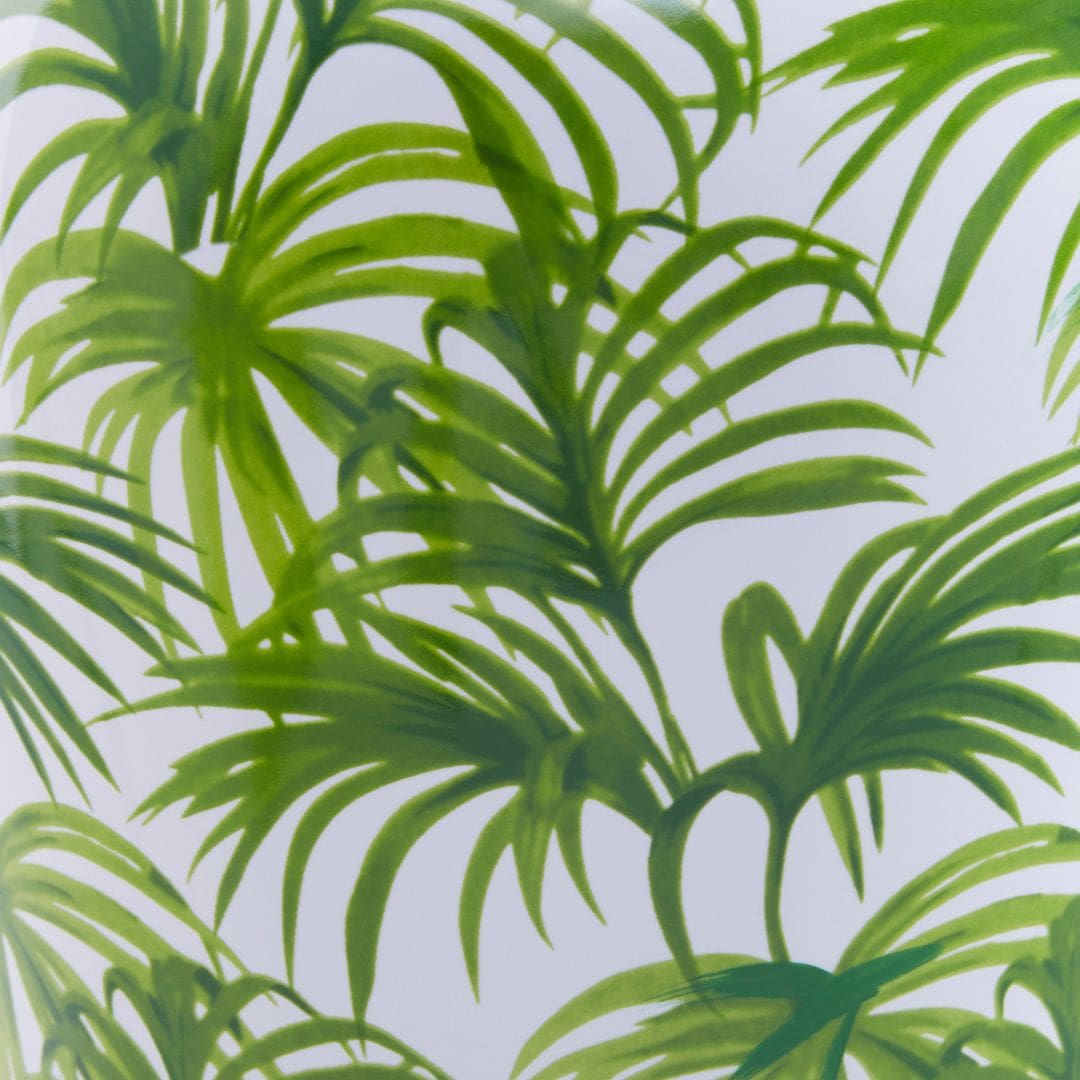 Unique Green and White Botanic Jar for Floor Decor