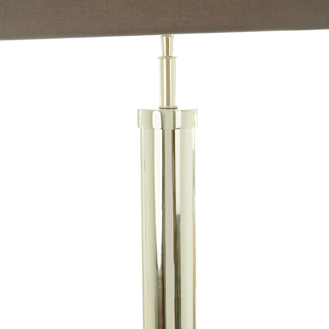 Contemporary Floor Lamp with Muted Grey Shade