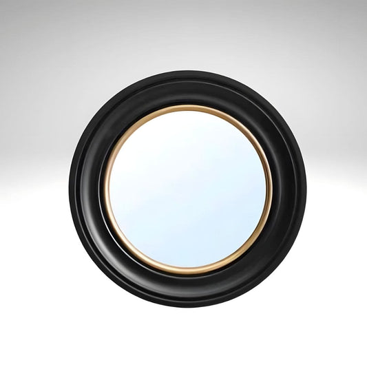 Small Luxurious Black and Gold Wall Mirror