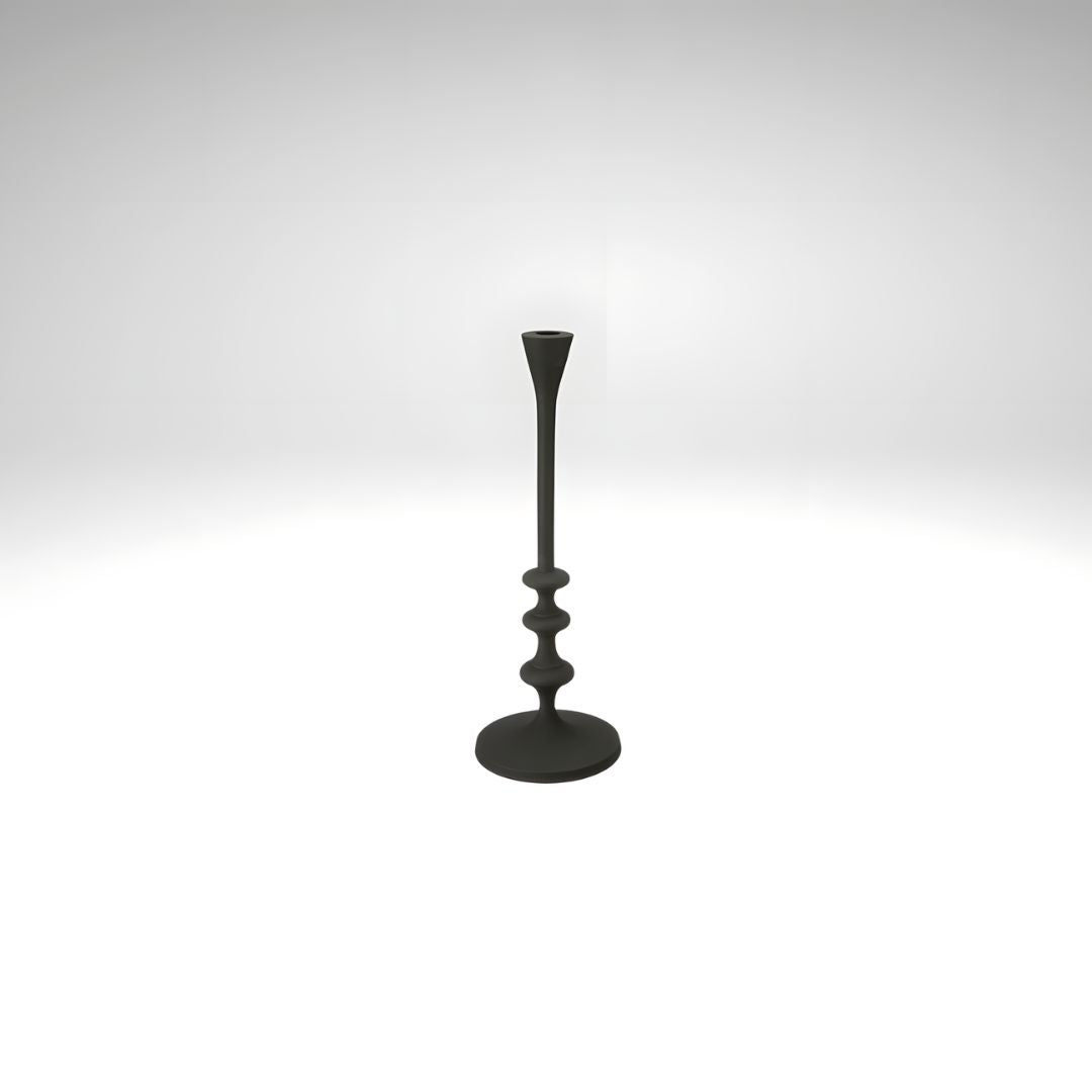 Elegant Black Candlestick Holder - Modern Home Decor Accent