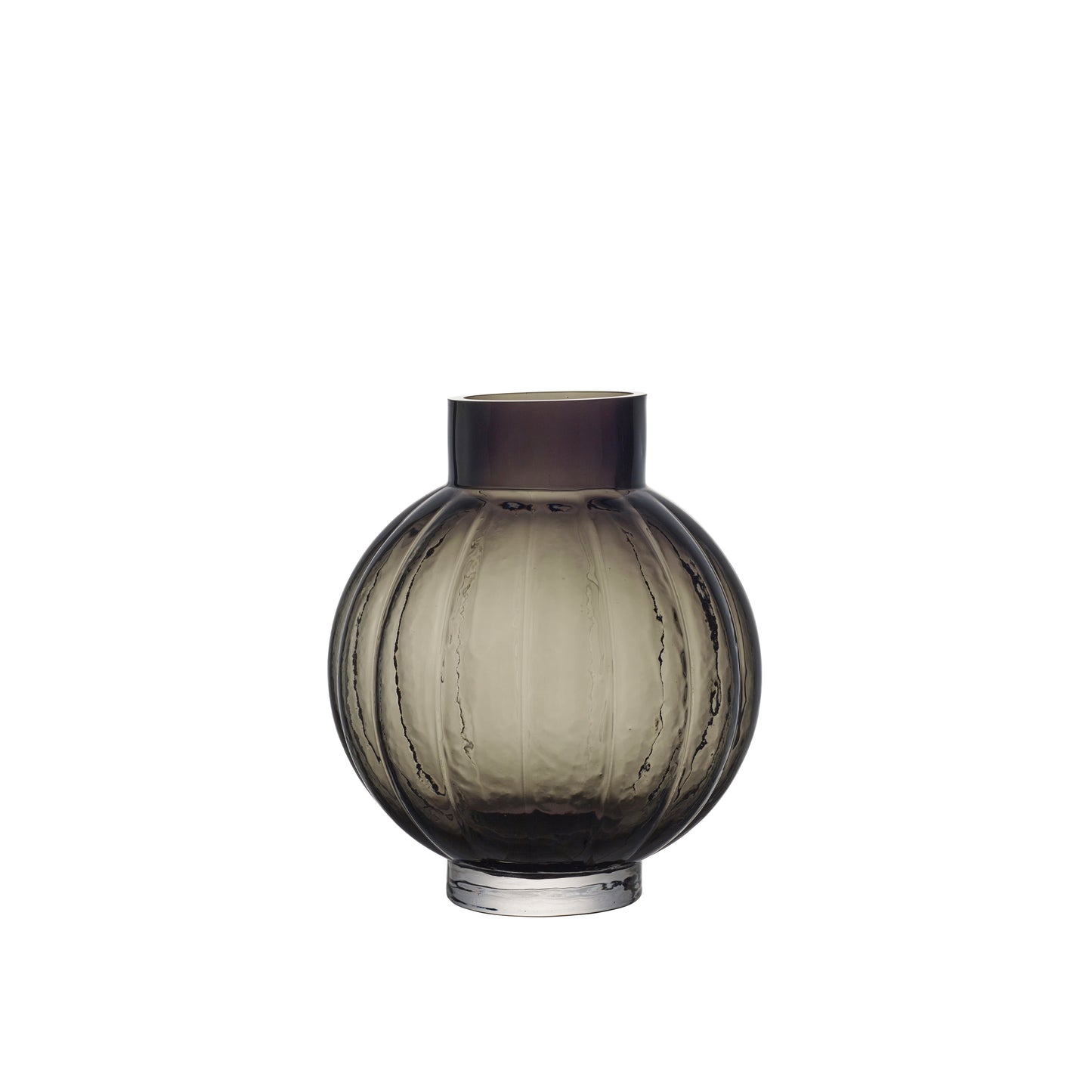 Stylish Round Smoke Colored Vase