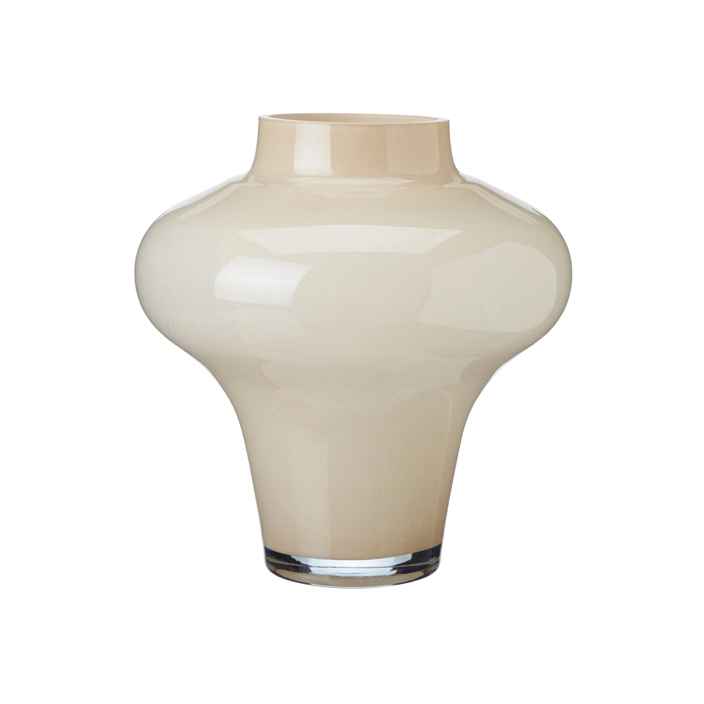 Contemporary Sand Sphere Glass Vase - Elegant Home Accent