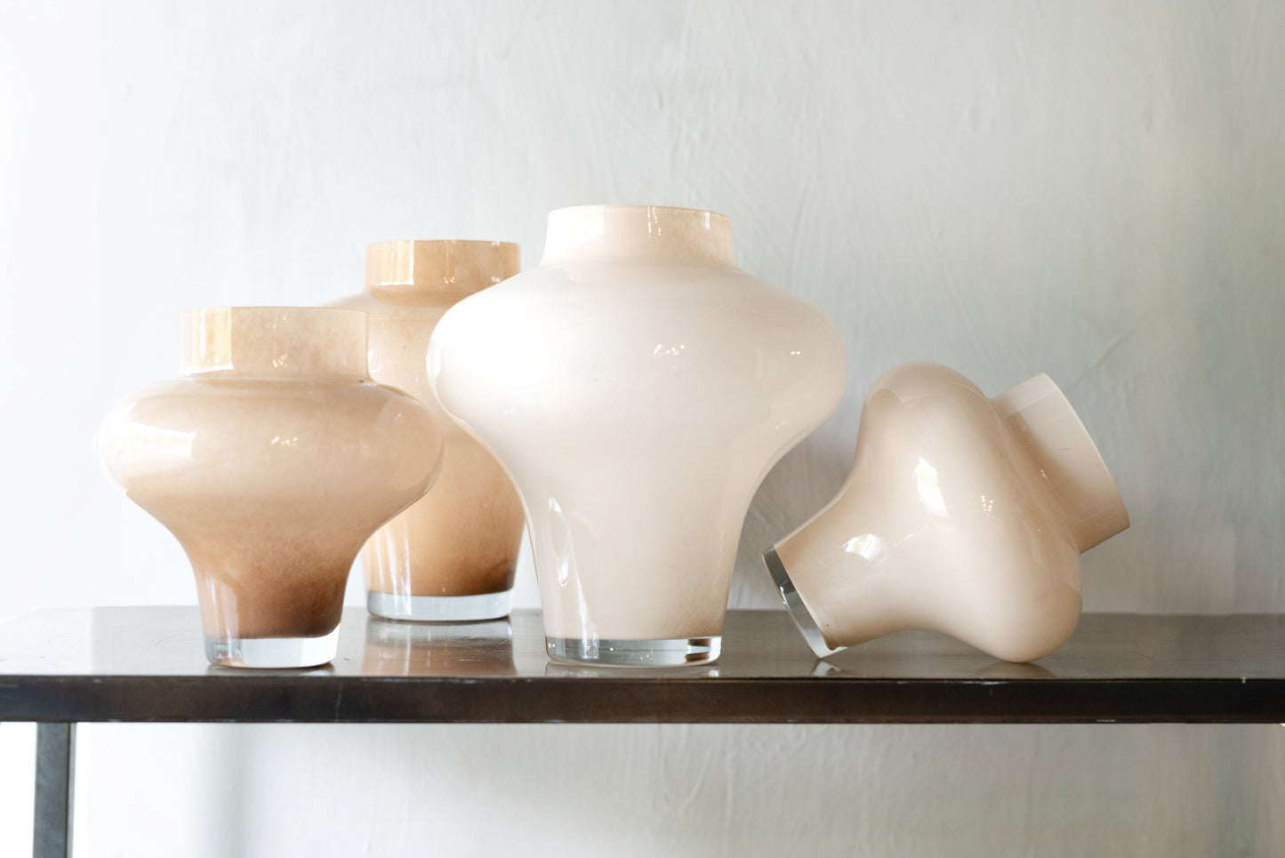 Contemporary Sphere Glass Vase in Brown