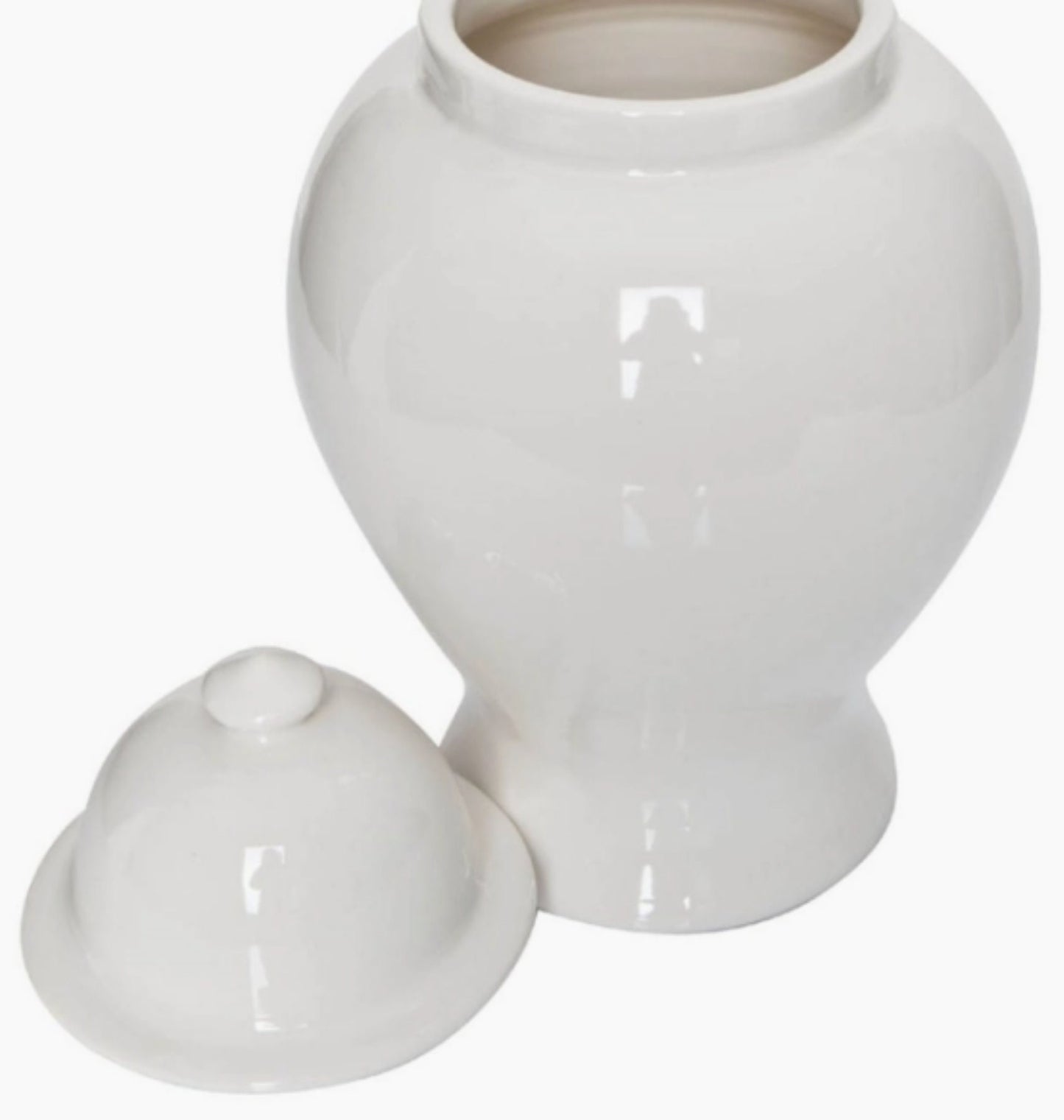 Cream Porcelain Temple Jar