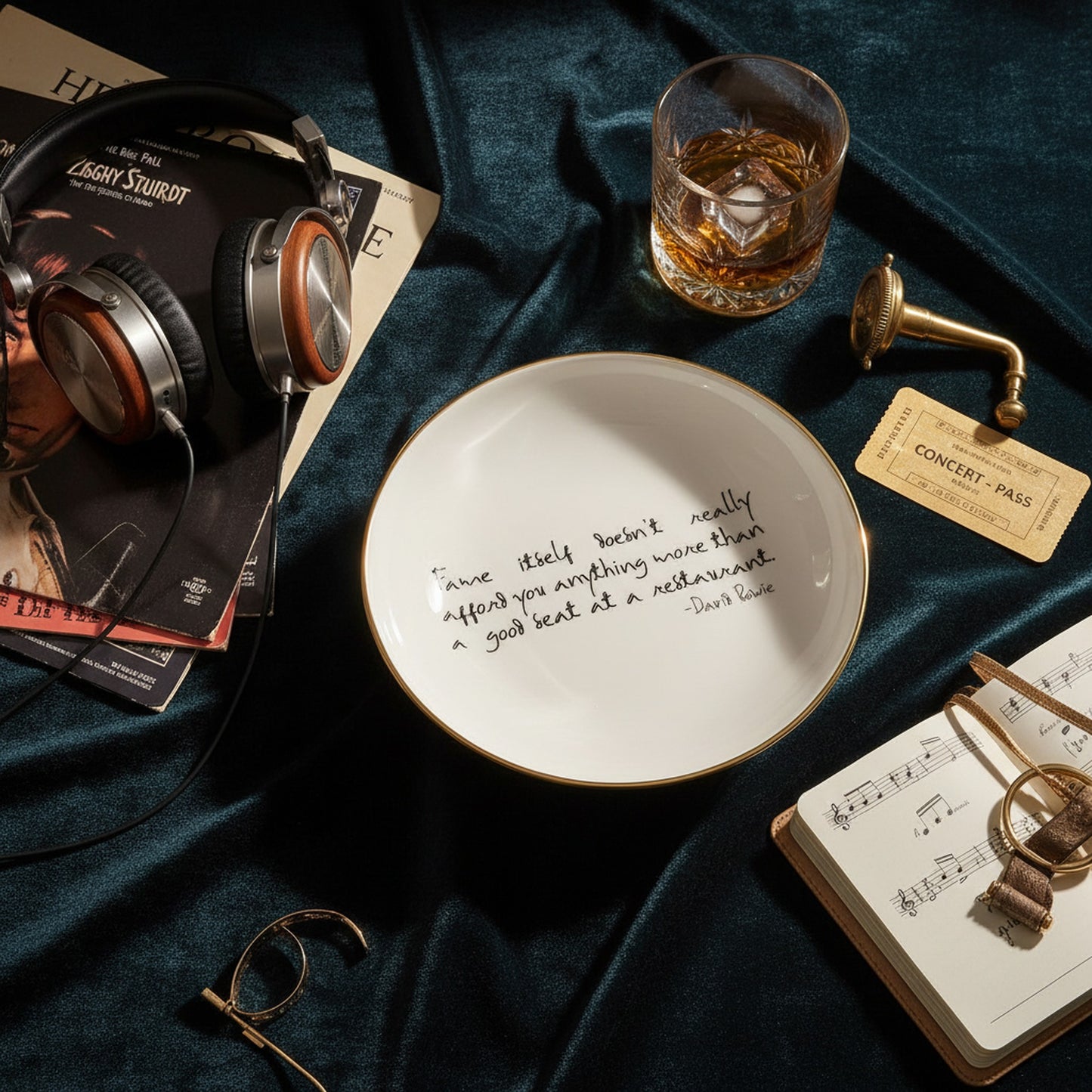 David Bowie Quote Bowl by Nima Oberoi - Inspiring Gift Idea