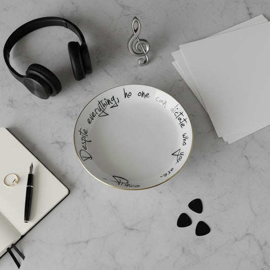 Nima Oberoi Decorative Bowl with Prince Quote - Music-Inspired Home Decor