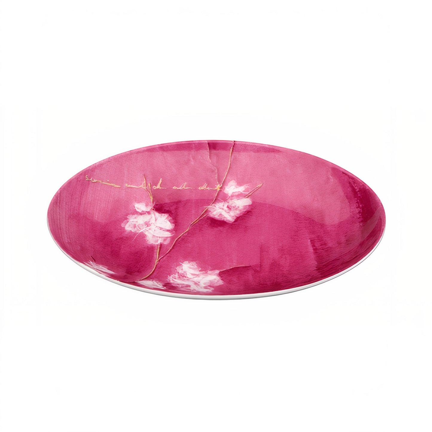 Vista Alegre Arigato Porcelain Olive Bowl - Elegant Pink Floral Design