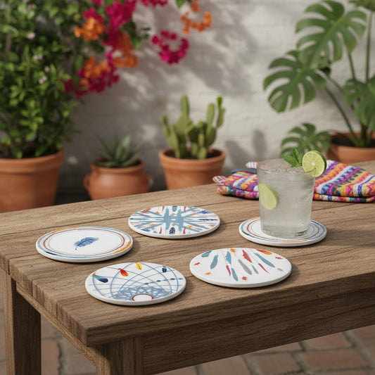 Charming Vista Alegre Atrapasueños Coasters - Set of 4 for Your Home